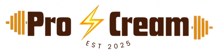 Pro Cream logo with lightning bolt design.