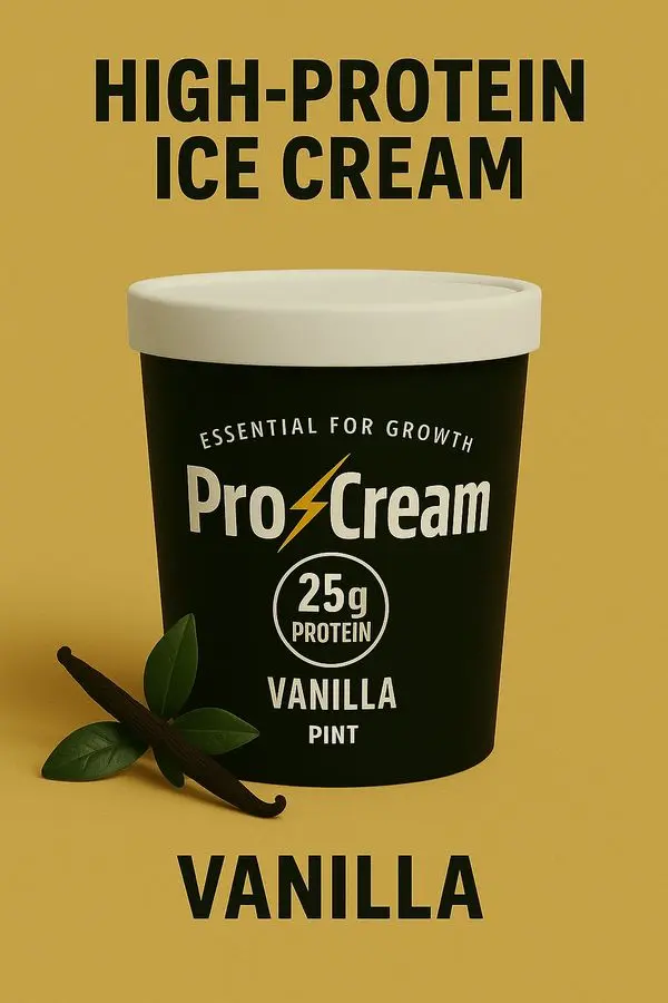Vanilla mint ProCream protein ice cream.
